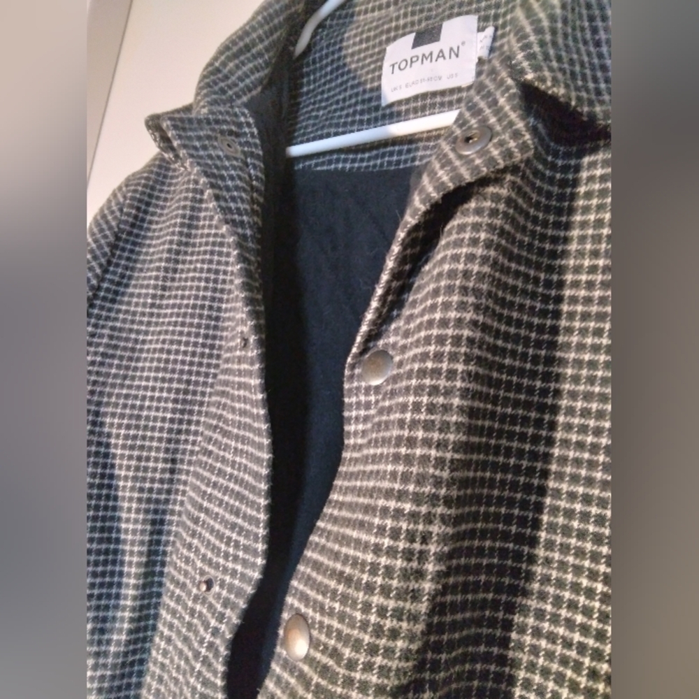 Topman Black and Gray Men's Jacket